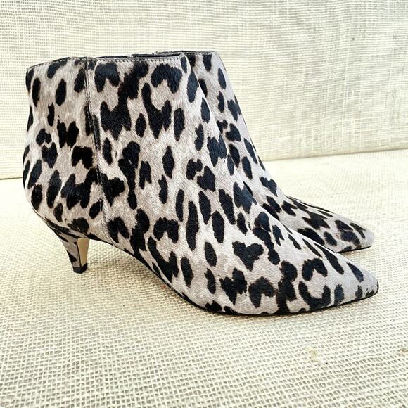 Sam Edelman Kitten Heel Boots, Kinzey, Leather, Cow Hair Fur, Ladies size 8 - Picture 1 of 11